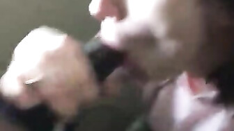 Hot white slut eats Black dick