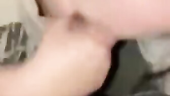 White honey sucks Black cock in car