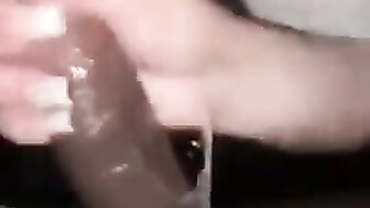 White honey sucks Black cock in car