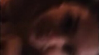 Applying Semen Makeup Foundation to a Kneeling Mom