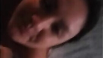 Applying Semen Makeup Foundation to a Kneeling Mom