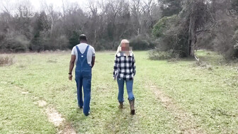 Cuckold white milf takes that bbc bareback on sandy creek's shore