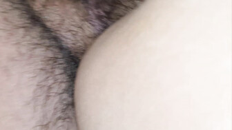 Cumming asian wife moaning sexy hairy wet pussy