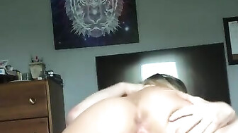 Very hot blonde rides big dick