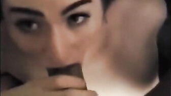 White girl gags on huge BBC