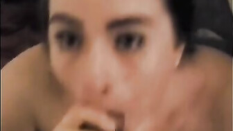 White girl gags on huge BBC