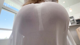 Blond white doll sucks that thick bbc off and swallows his tasty cum