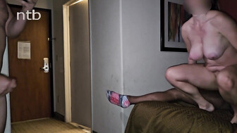 Busty cuckold white wife loves it hard