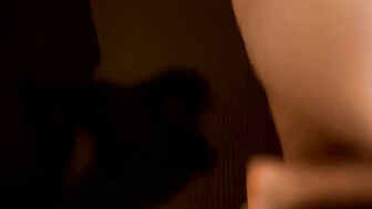 Wife in a short black dress enjoyed with a black lover