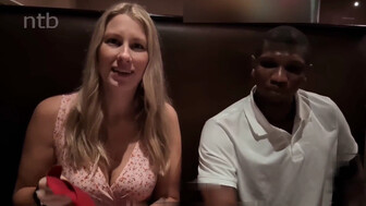 Cuckold wife enjoys dinner then gets intimate with BBC lover