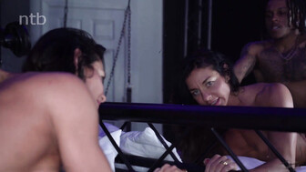 Hot married white brunette fucked by younger black lover