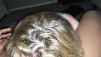 Cuckold wife sucks black cock while husband is gone