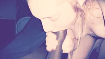 Pretty white girl sucks massive BBC until nut