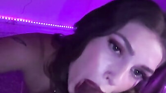 Hottie blows Big black cock