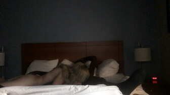 Pretty white blonde sucks and fucks long black dick