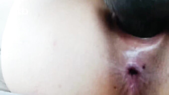 Hottie in white lingerie sucks and fucks BBC in the hotel