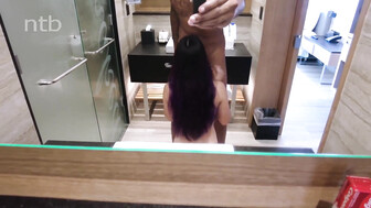 Hottie in white lingerie sucks and fucks BBC in the hotel