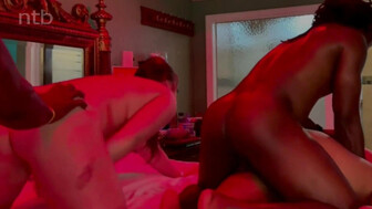 Two thick girls and two BBC guys