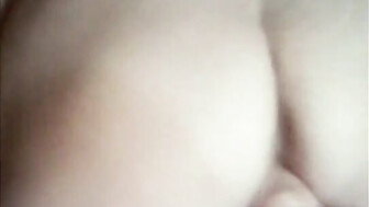 Mature BBW Lanelle hairy ass and pussy fucks dildo.