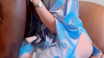 Hot married blonde with thick body takes long black dick