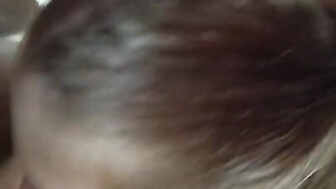 PAWG throating on big black cock