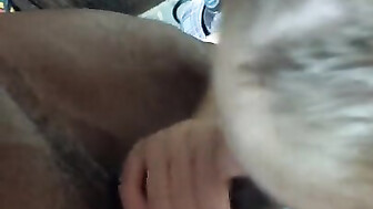 PAWG throating on big black cock