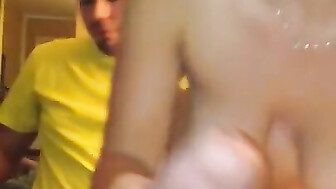 Hubby films young wife with big white cock