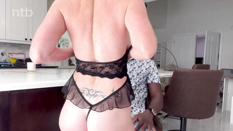 Lucky husband gets sloppy seconds