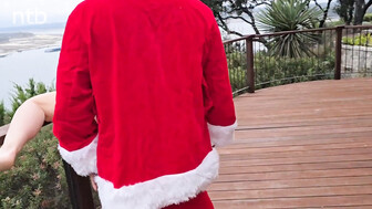 Sexy PAWG wife and santa with big black cock
