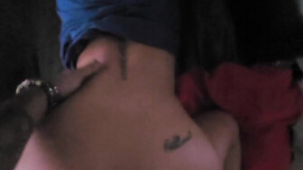 Phat ass blonde gets long stroke from black cock