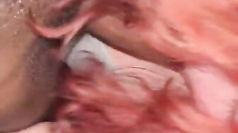 Redhead girl gets mouth fucked BBC