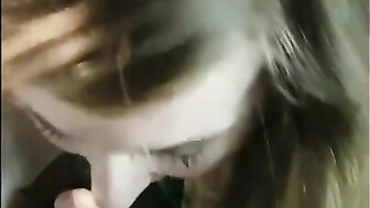 Hot blonde tries to deepthroat huge BBC