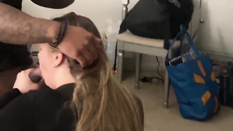 Cheating white girl sucks BBC before going on a date