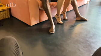 Cuckold with huge black bull in front of cuck hubby