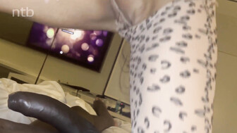 Cute blonde loves to serve big black cock