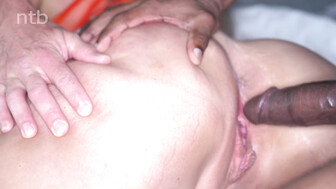 MILF wife with huge boobs gets BBC and white cock