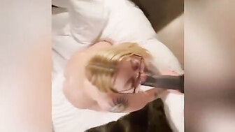 Blonde squirts enjoys BBC