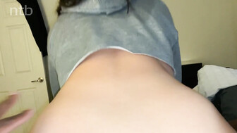 Wet pussy and big black cock from behind