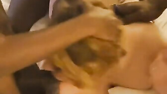 Cuck cums watching wife getting BBC gangbanged