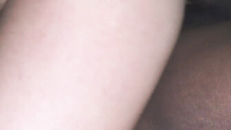 Busty blond mom cums hard while riding that big black cock