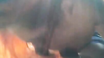 White girl with glasses gives sloppy blowjob