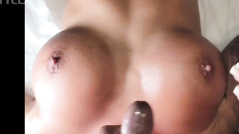 Tattooed latina hotwife sucks and rides big black dick