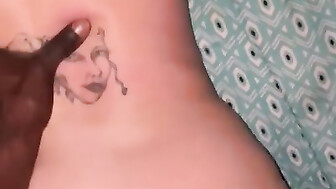 Big white ass tattooed girl takes BBC
