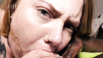 Pretty chick with big ass fucks BBC and squirts