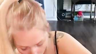 White girl can't stop sucking huge black cock