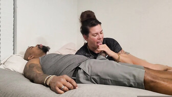 Creamy pussy BBC riding and BBC creampie