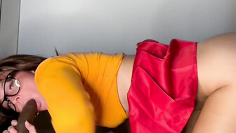 Cute redhead white teen gets showered with thick bbc cum