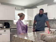 Blonde wife fucks husband's friend