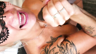 Blonde MILF lovemaking with younger BBC bull