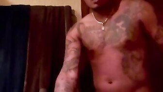 She was taking BBC real good in bathroom